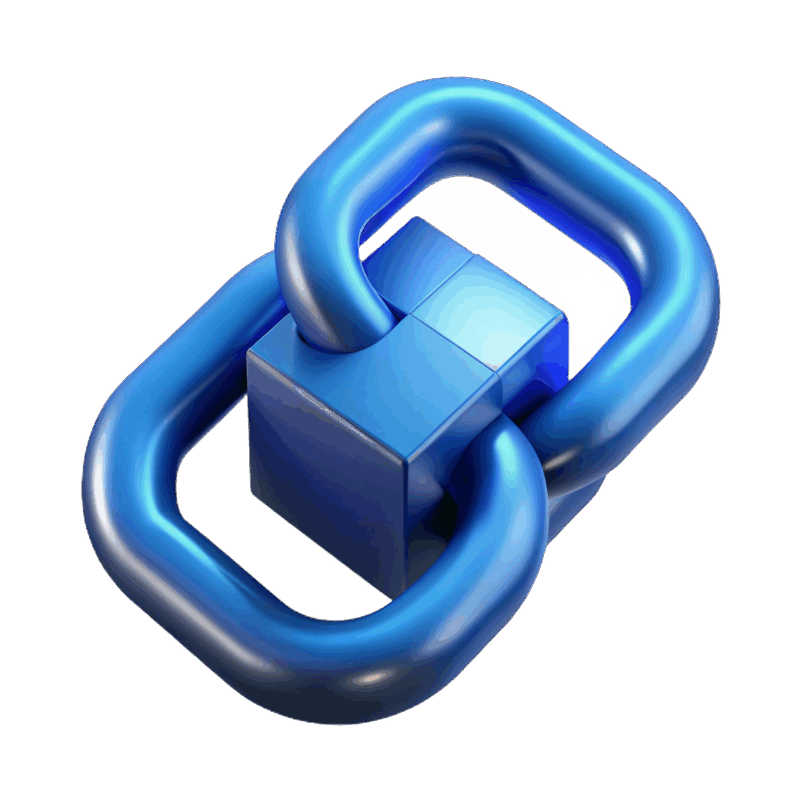 Kreativt 3D LinkedIn logo i blå farve – eksempel på brug af blå til at signalere troværdighed indenfor farveteori og farvepsykologi