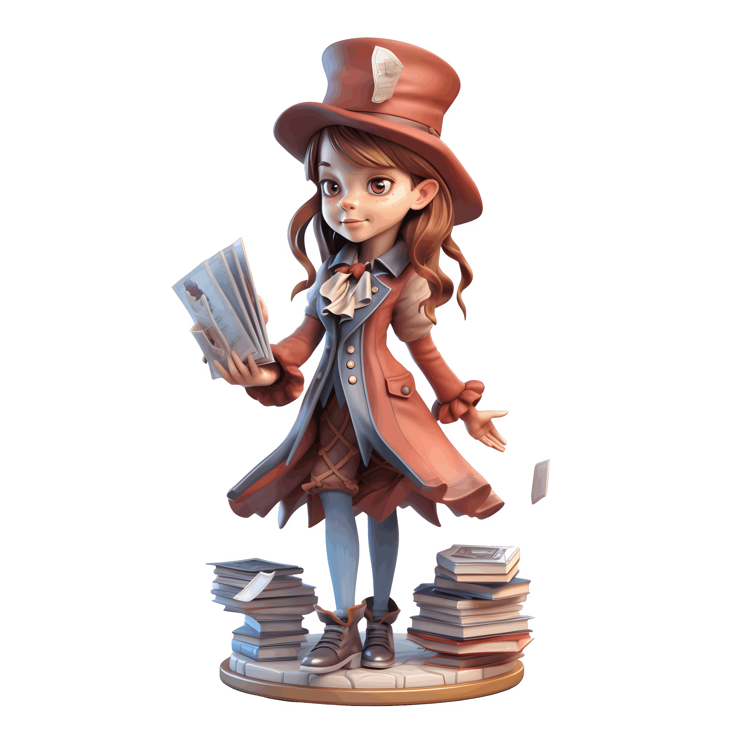 3D illustration af en UX designer der arbejder med segmentering, målgruppevalg og positionering (SMP) som fundament for UX design. Symbol på hvordan en UX designer job handler om strategi og målgruppeforståelse.