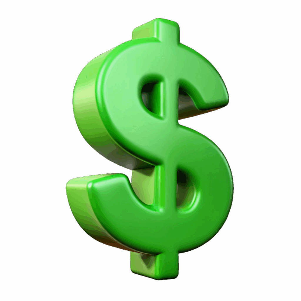 Hjemmeside pris – grønt dollar-ikon brugt i blog om online markedsføring, hvor du kan lære online markedsføring og forstå hvad en hjemmeside pris dækker over