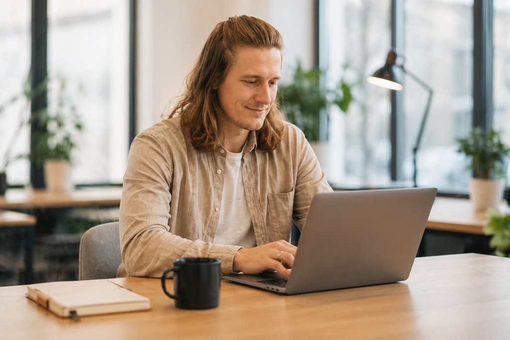 Mads Clausen i arbejde med digital strategi og webdesign